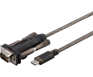 MicroConnect USB3.1CRS232 USB-C to RS232 Adapter Cable, 1.5m, Black