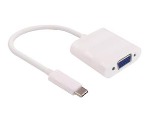 MicroConnect USB3.1CVGAW USB-C to VGA Adapter - 0.2m White - 25 Year Warranty