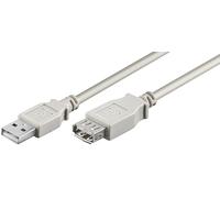Microconnect USBAAF01 USB cable USB 2.0 0.1 m USB A Grey