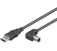 Microconnect USBAB3ANGLED USB cable USB 2.0 3 m USB A USB B Black