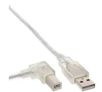 Microconnect USBAB5ANGLED-L USB cable USB 2.0 5 m USB A USB B White