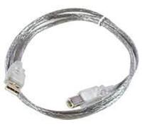 Microconnect USBAB5T USB cable USB 2.0 5 m USB A USB B Transparent