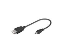 Microconnect USBAFBM USB cable 0.2 m USB A Mini-USB B Black