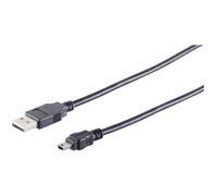 Microconnect USBAMB82 USB cable USB 2.0 1.8 m USB A Mini-USB B Black