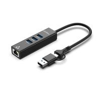 MicroConnect USBHUB-RJ45-2IN1 USB 3.0 Hub 4-Port with