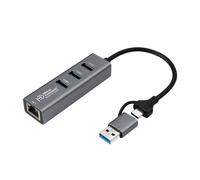 Microconnect USBHUB-RJ45-2IN1 interface hub USB 3.2 Gen 1 (3.1 Gen 1)