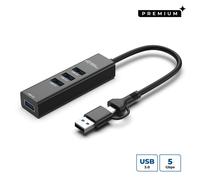 MicroConnect USBHUB4-2IN1 USB 3.0 Hub 4-Port with USB-C