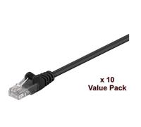 MicroConnect V-UTP5005SVP U/UTP CAT5e 0.5m Black 10 Pack