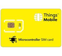 MICROCONTROLLER SIM Card for IoT and M2M - Things Mobile - with Global Coverage and Multi-Operator GSM/2G/3G/4G LTE Network, No Fixed costs, No Expiration Date, Competitive Rates. €10 Credit Included