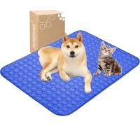 MICROCOSMOS Sleeping Pad & Summer Cooling Mat- Water Absorption Top,Easy Carry, Materials Safe, EZ Clean. Kids and Adults, Keep Cooling for Pets.(Dark Blue, 40" x 28")