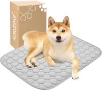 MICROCOSMOS Summer Cooling Mat & Sleeping Pad- Water Absorption Top, Materials Safe, Easy Carry, EZ Clean. Kids and Adults, Keep Cooling for Pets.(Grey, 24" x18")