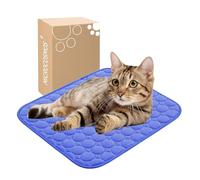 MICROCOSMOS Summer Cooling Mat & Sleeping Pad- Water Absorption Top, Materials Safe, Easy Carry, EZ Clean. Keep Cooling for Pets, Kids and Adults.(Navy Blue, 19" x 15")