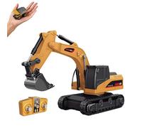 MicroCrew/Circulationk/Sincerskilled/Watchatest/Incorporaty Mini RC Construction Series, Mini Rechargeable Remote Control Building Toy- Forklift, Excavator & Dump Truck (Excavator)