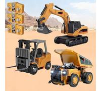 Microcrew-Mini Rc Construction Series-Pocket Dump,Excavator & Forklift Set,1/64 Mini 2.4ghz Remote Construction Vehicles For Boys And Girls Birthday Gifts,D