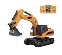 Microcrew Mini RC Construction Series - Pocket Dump Truck, Excavator & Forklift Set, 2.4GHz 1/64 Remote Control Vehicles with Type-C Charging (Excavator)