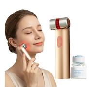 Microcurrent Tens Facial Toning Device 1000Hz Face Lifting Machine with Red LED Light Therapy 30X Serum Infuser & Capsule Roller At-Home Portable Anti-Aging Tightening Beauty Tool Elitzia ETT28