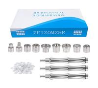 Microdermabrasion Tips and Wands, Microdermabrasion Kit, Diamond Dermabrasion Head, Microdermabrasion Facial Tool for Microdermabrasion Machine (9 Tips, 3 Wands, 1 Pack Microdermabrasion Pads 10mm)
