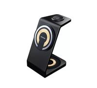 Microdia SNAPStation Aluminaire 23W 3-in-1 MagSafe Magnetic Wireless Charging Station - Black