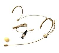 Microdot 4016 Headset Headworn Microphone For Audio Technica Wireless System - Detachable Cable With 4 Pin Hirose type Connector - Omidirectional Mic
