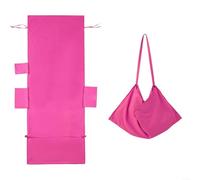Microfiber Beach Chair Cover With Side Pockets, 85X30 Inch Non-Slip Lounge Towel For Pool/Patio, Ultra-Soft Quick-Dry Fabric With Storage Bag, Secure Ties, Mint/Red/Blue/Rose Red(rose Red)