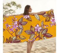 Microfiber Beach Towel 90x170cm Extra Large Beach Towels for Adults, Quick Dry, Sand Free, Super Absorbent, Compact, Lightweight Gym Towel for Travel Swimming Pool Holiday Camping Yoga Sport H1-292
