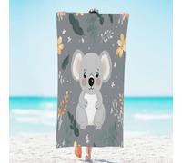 Microfiber Beach Towel Cute Koala Bear Sand Free Towels,Lightweight Oversized Quick Dry Beach Blanket for Adults Swimming,Pool,Camping,Yoga,Traveling Essentials Accessories Vacation Stuff 31"x 61"