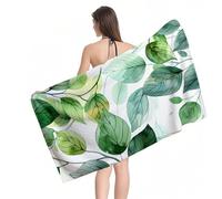 Microfiber Beach Towel Leaf Plants Beach Towels for Adults, 70x140cm Large Yoga Towel, Quick Dry, Sand Free, Soft, Compact Lightweight Travel Towels for Swimming Beachs Yoga Camping Gym Holiday Y1-842