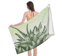 Microfiber Beach Towels For Adults & Kids, Natural Plant Fern Leaf Bath Towels, Oversized Sand Free Towel for women, Absorbent Quick Dry Beach Towels For Travel Swimming Camping Yoga Sports, 130x80cm