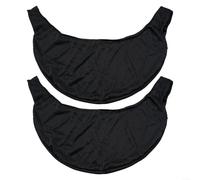 Microfiber Bowling Ball Cleaner Bag, Washable Polishing Pouch with Handles for Standard Balls, Soft Dirt and Grease Removal Accessory for Team Sports, Black, 53x22cm(2pcs)