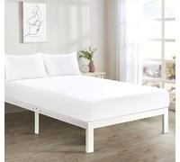 Microfiber Bunk Bed Fitted Sheet Non Iron Polycotton Easy Care 2 Foot 6 Inch (White, Pair of Pillow Cases)