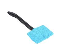 Microfiber Car Windshield Cleaner Brush Long Handle Ergonomic Removable Washable Car Window Cleaning Tool for Vehicles and Home Use Light Blue Dark Blue Green 13 Inches 1 Piece (Light Blue)