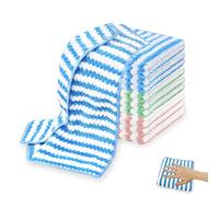 Microfiber Cleaning Cloth Absorbent Kitchen Towels Dish Cloths Washable 12×12in 10 Pack Reusable Cleaning Rags for Car Gardens Kitchen Hand Glass Windows Mirrors No Odor