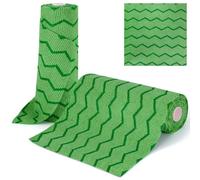 Microfiber Cleaning Cloth Roll - 40PK, Reusable Paper Towels Green Tear Away Cloth, Microfiber Towels Washable Shop Rags, Lint Free Cleaning Rags for House, Kitchen, Window, 25×25CM
