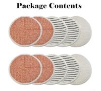 Microfiber Cleaning Pads for for Bissell For Spinwave Mop (20522, 2240N, 2039A Series) - 10-Pack Reusable for Floor, Soft & Scrub Pads, 8.3 in