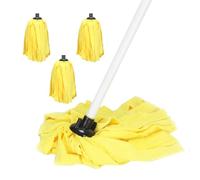 Microfiber Cloth Mop for Floor Cleaning, One Dust String Mop Long Handle with 3 Head Replacement