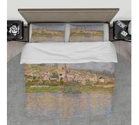 Microfiber Comfortable 3-Piece Impressionist Riverside Town Design Duvet Cover Set Abstract Art Soft Bedding Set with 2 Pillow Shams Twin