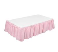 Microfiber Crib Skirt - Ruffled With Pompoms, Toddler Bedding Skirts For Boys & Girls, 28" X 52"