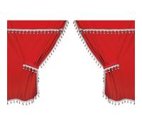 Microfiber Curtains Lampa for Trucks - Red