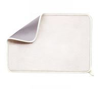 Microfiber Dish Drying Mat for Kitchen Counter Absorbent Reversible Dish Drainer Mat 15 Inch x 20 Inch Quick-Drying Sink Dish Drainer Board Draining Mats for Drying Dishes Utensils Glassware, Cream