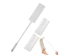 Microfiber Duster | Retractable Skinny Thin Duster - 2 Microfiber Dusting Cloths, Washable Extendable Pole Household Cleaning Gadgets For Bed Fridge Stove Ceiling