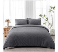Microfiber Duvet Cover King Size - Warm Cosy Thermal Comforter Cover - Charcoal