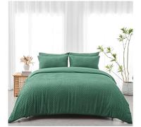 Microfiber Duvet Cover King Size - Warm Cosy Thermal Comforter Cover - Green