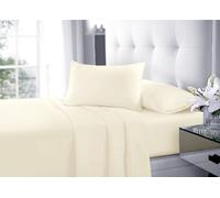 Microfiber Fitted Sheet 25cm Deep Shrink & Fade Resistant, soft & Breathable, Wrinkle-Free Hotel Quality Bed Sheet For Single to Super King Size Bed Bottom Sheet (Cream, Single)