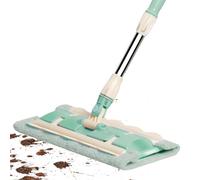 Microfiber Flat Mop | 360 Degree Rotating Floor Mop - Quick Cleaning Tool with 7 Pads Telescopic Handle Tool for Daily Maintenance Home Apartment Bathroom Commercial Kitchen Tile Laminate Large