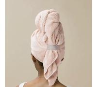 Microfiber Hair Drying Towel, Quick-Dry Turban Wrap, 100 x 60 cm, Super Absorbent Pink