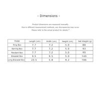 Microfiber Jewelry Box Set, Velvet Leather Organizer for Rings, Earrings, Necklaces, Bracelets Gift wrapping(Grn,88G)