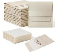 Microfiber Jewelry Pouches 8x8cm Soft for beige 120pcs Microfiber | Ultra-soft microfiber fabric, prevents scratches, for beige color, 8x8cm compact size, bulk 120pcs value