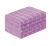 Microfiber Kitchen Towels 5 Pack Extra Large Tea Towels Soft Functional Bar Cloth for Catering Household 30x30cm(Shallow Purple)