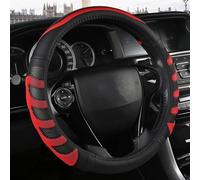Microfiber Leather 38cm Car Steering Wheel Covers For Accord City Civic Fit Brio CRV HRV XRV Mobilio Accessories(Rosso)