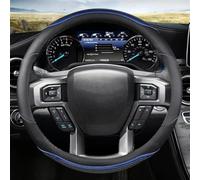 Microfiber Leather Auto Accessories Steering Wheel Cover Trim For Ford For Expedition 2007-2022 Steering Wheel Cover Interior Decoration(Blu)